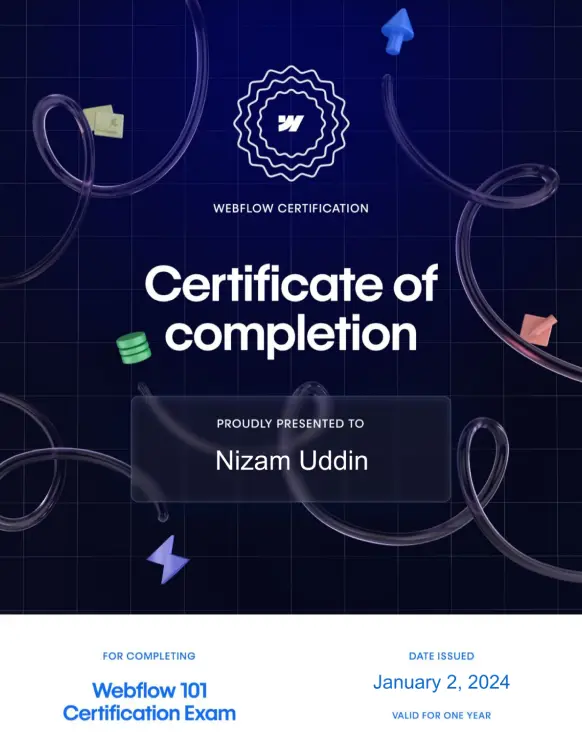 webflow certificate image