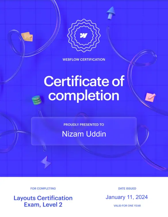 webflow certificate image