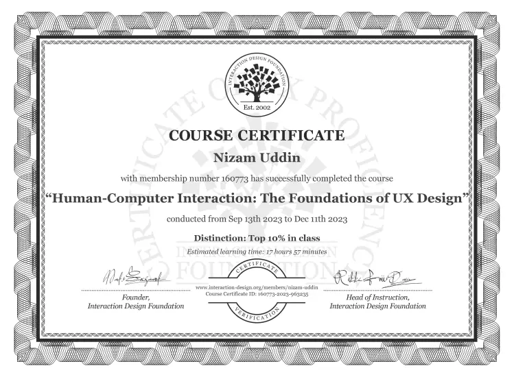 ux-ui certificate