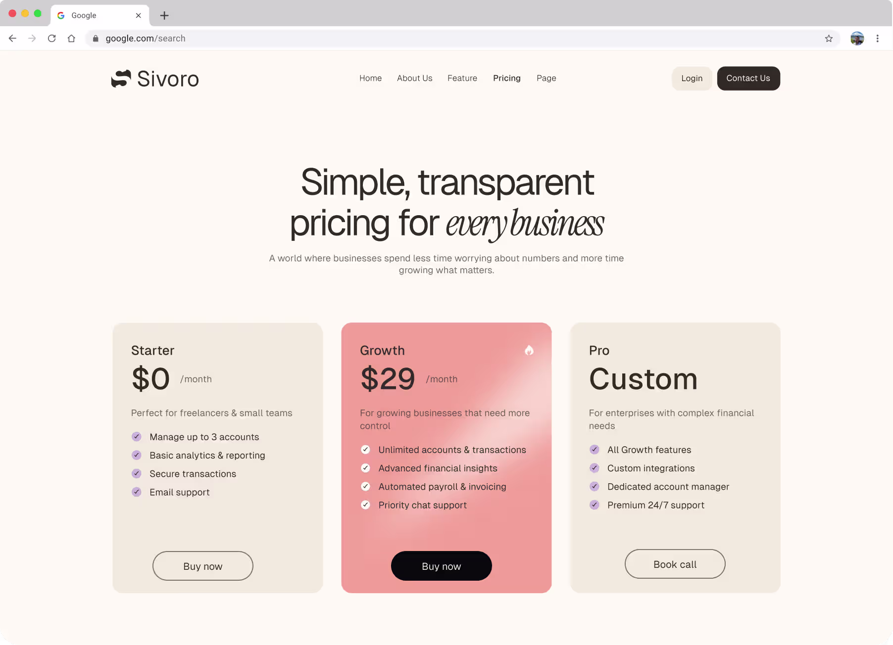 Sivoro Website Design by Nizam Uddin